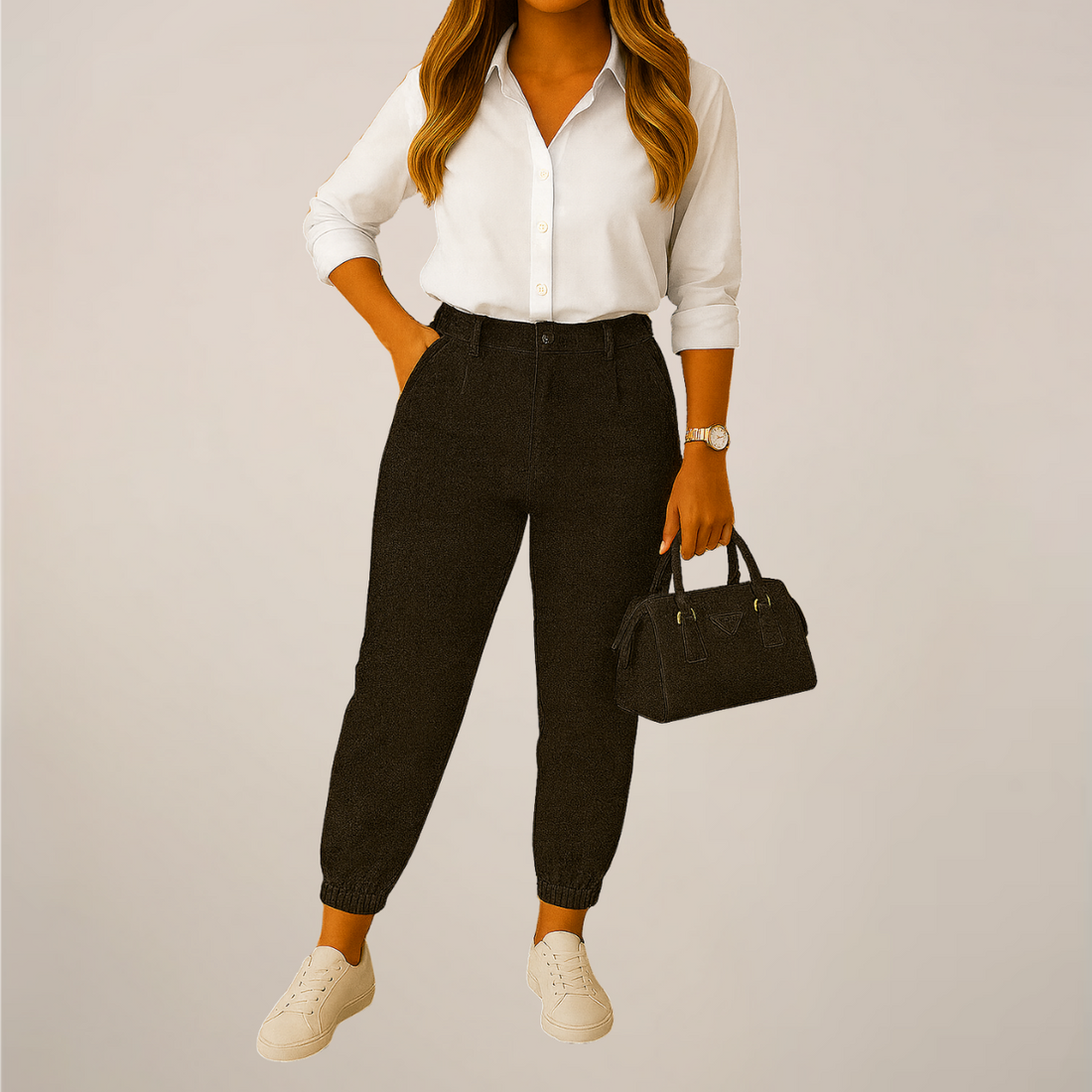 Women’s Slim Fit Chino Trousers – Stretch Comfort for Work and Everyday