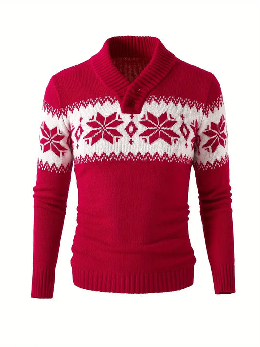 Men's Festive Sweater With Holiday Design