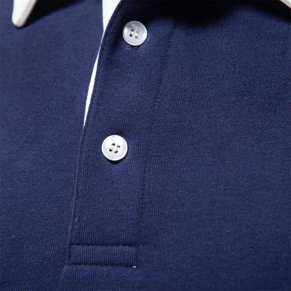 Men's Long Sleeve Polo Sweater – Smart Casual Knitwear