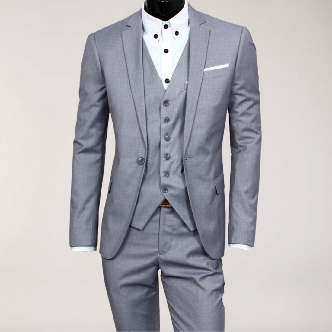 Men's 3-Piece Formal Slim Fit Suit - Single Breasted