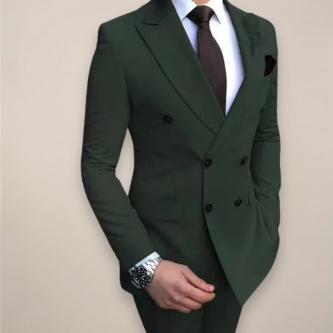 Men’s Two-Piece Formal Suit – Modern Comfort for Business and Events