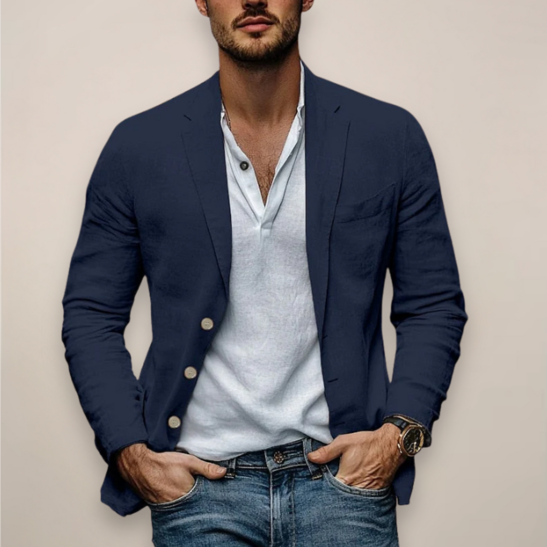 Men’s Linen Blazer – Lightweight Comfortable, Elegant Summer Style