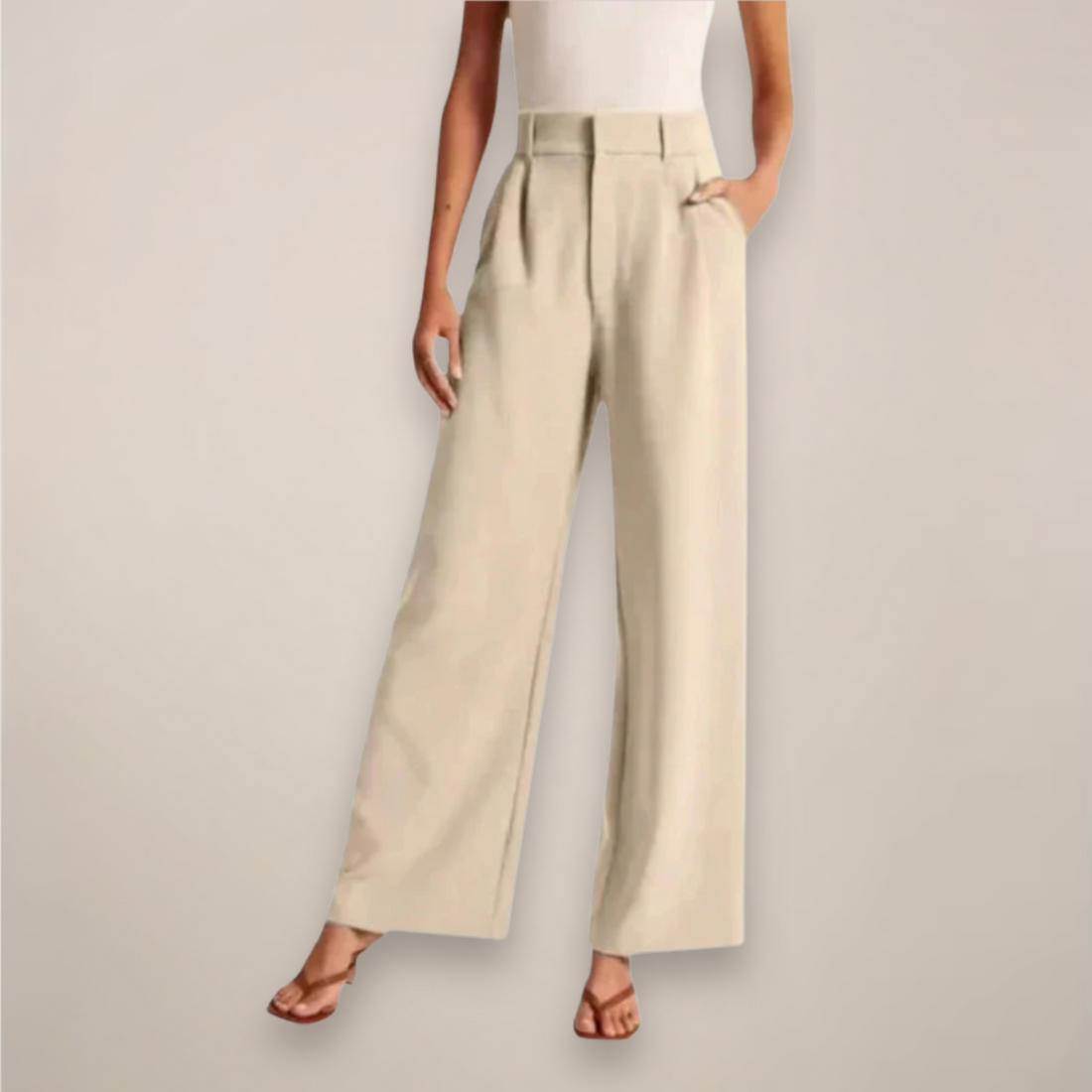 Women’s Wide-Leg Tailored Trousers – High Waist Office Look