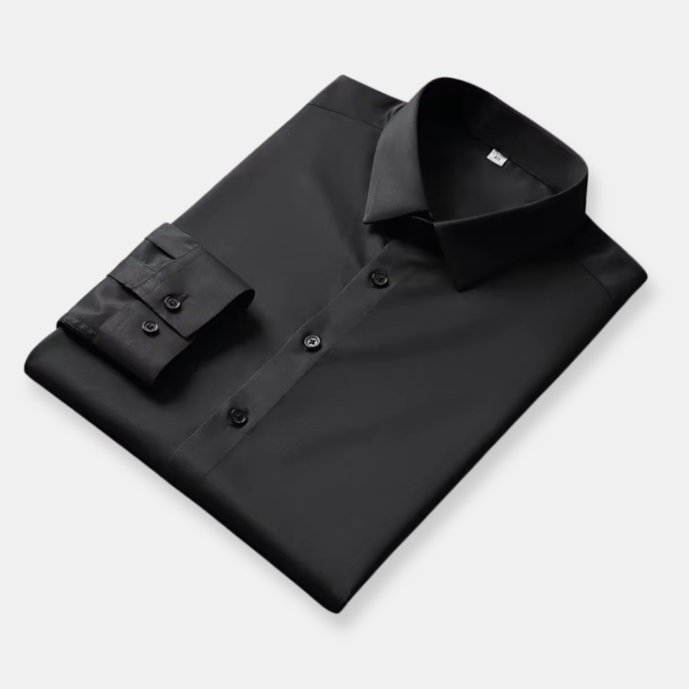 Men's Casual Long Sleeved Solid Color Shirt - Non Ironing - Wrinkle Resistant
