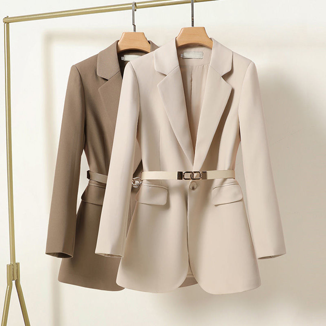 Women's Elegant Tailored Blazer with Belt