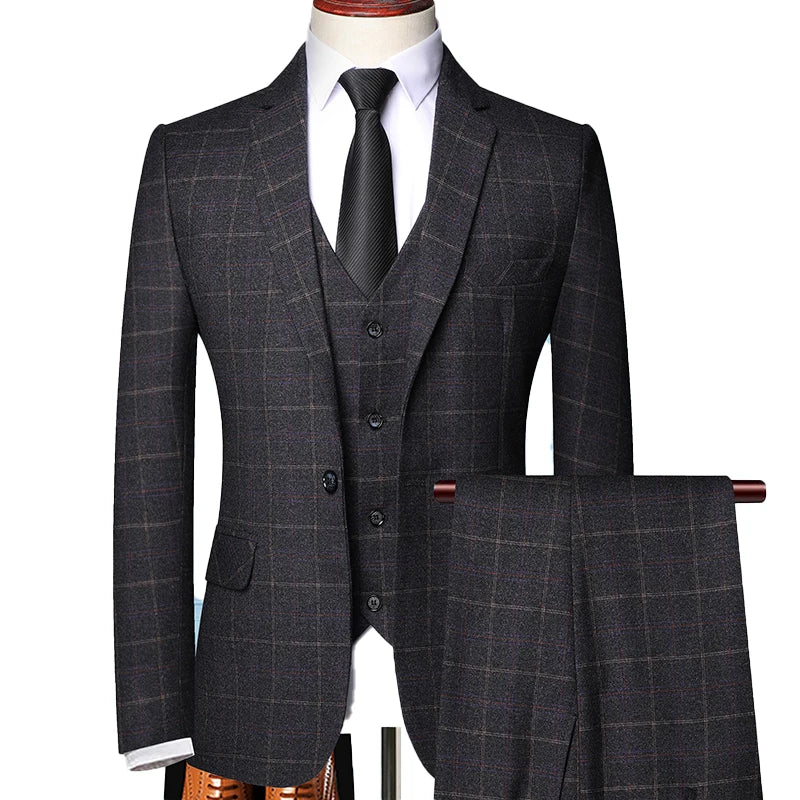 Men’s Three-Piece Suit – Peaky Blinders Inspired Classic Ensemble