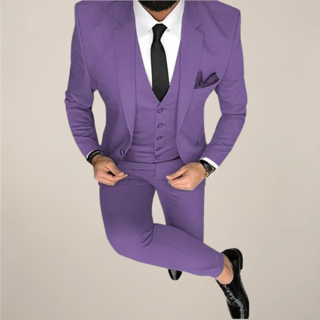 Bold Colours Three-Piece Suit – Slim Fit Statement Set