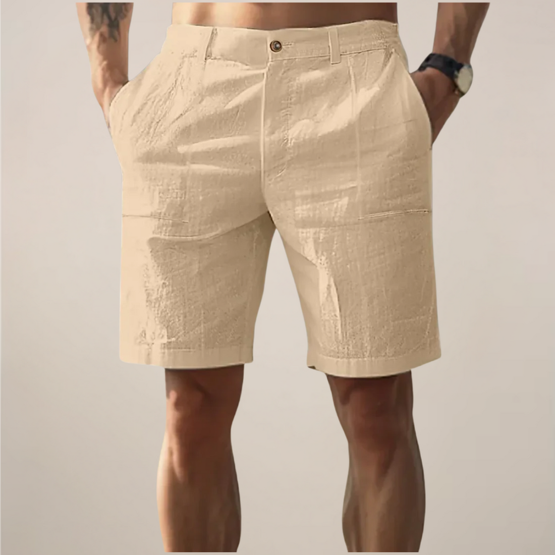Casual Men’s Linen Shorts – Relaxed Fit Summer Essential