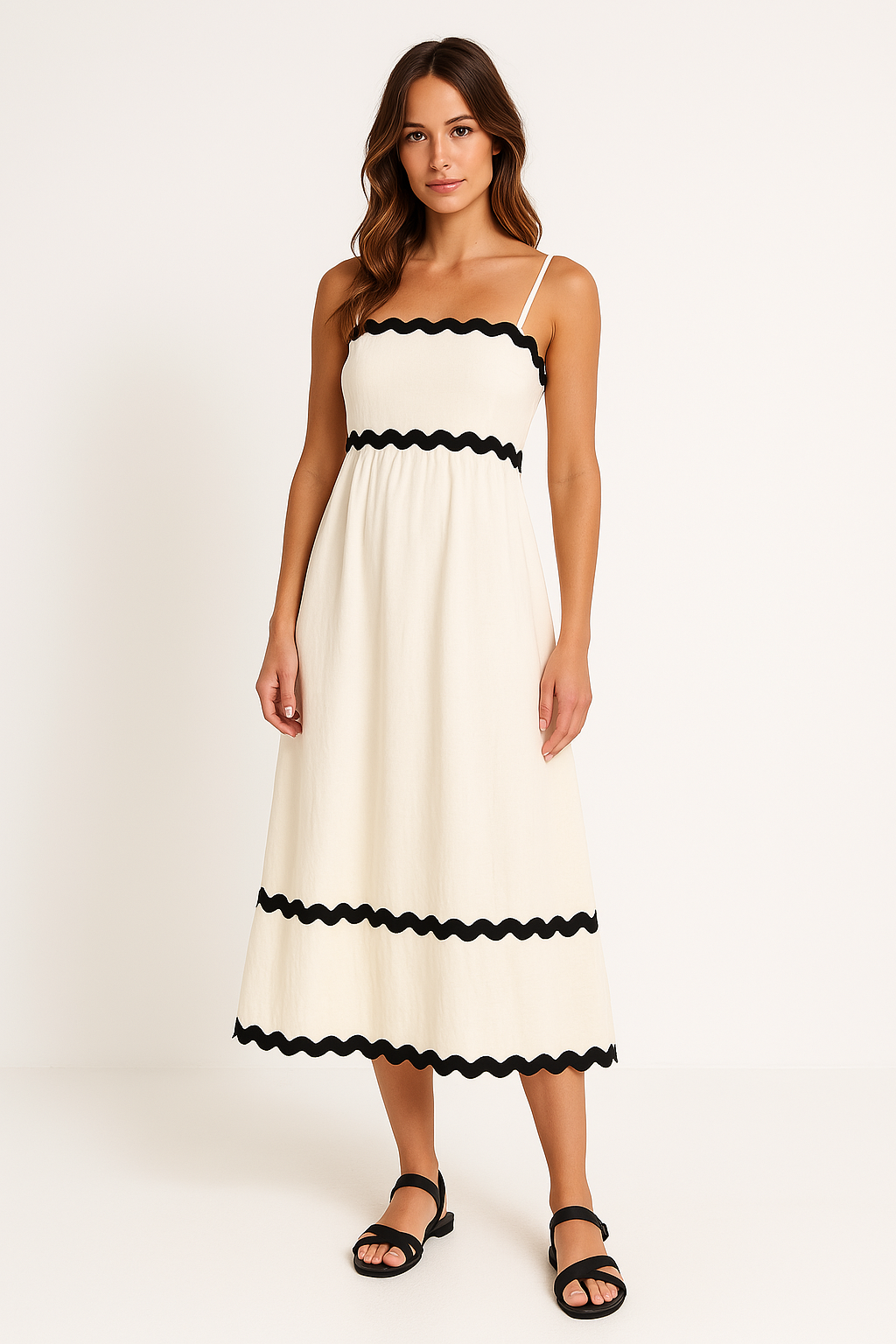 Women's A-Line Maxi Dress – Spaghetti Straps Beach Design