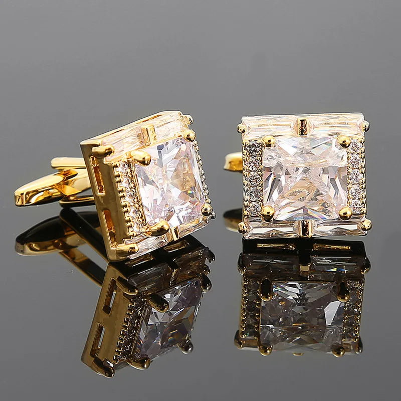 Crystal Inspired Cufflinks for Men – Luxury Gift