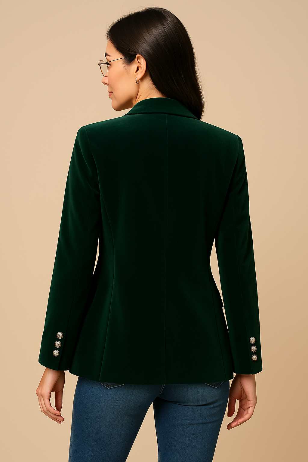 Women's Tailored Vintage Velvet Blazer