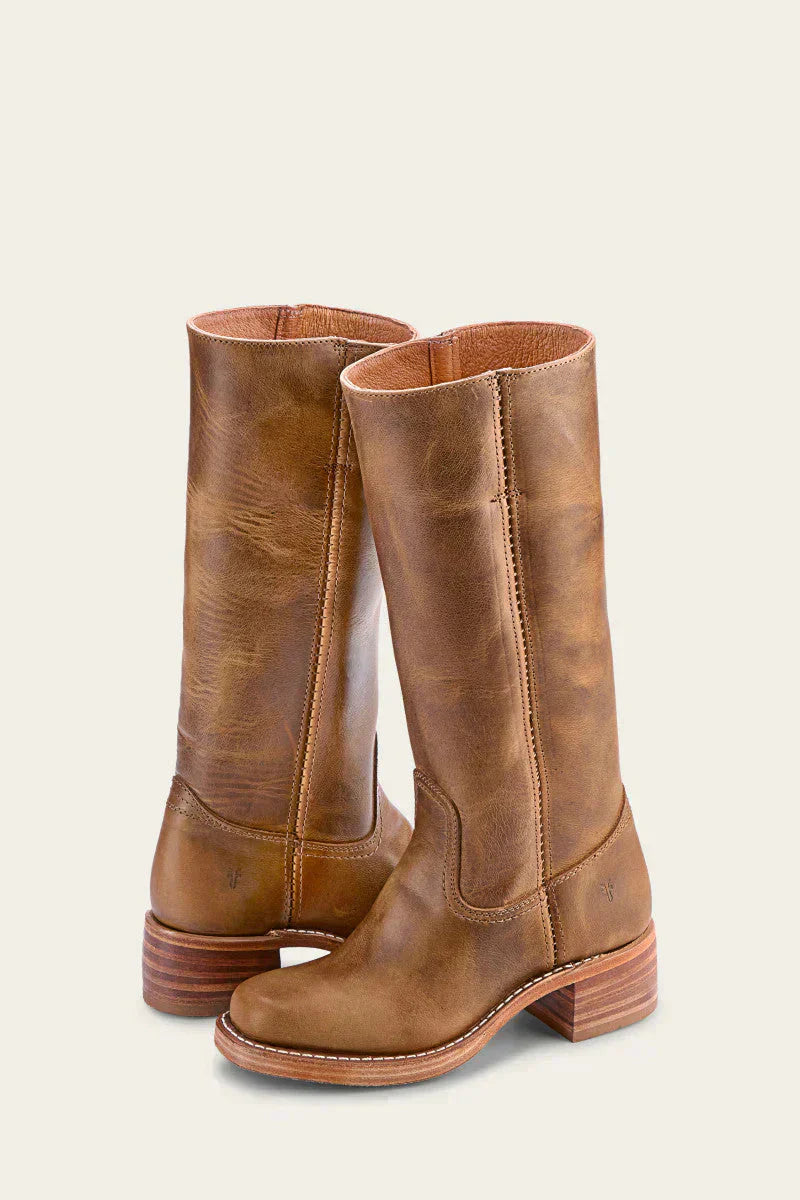 Knee-High Boots with Slim Fit and Structured Sole