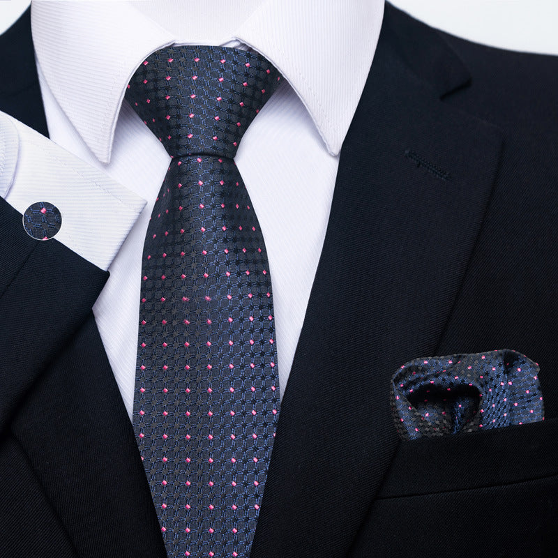Luxury Patterned Neckties for Men – Formal Gift Box Tie Set with Pocket Square
