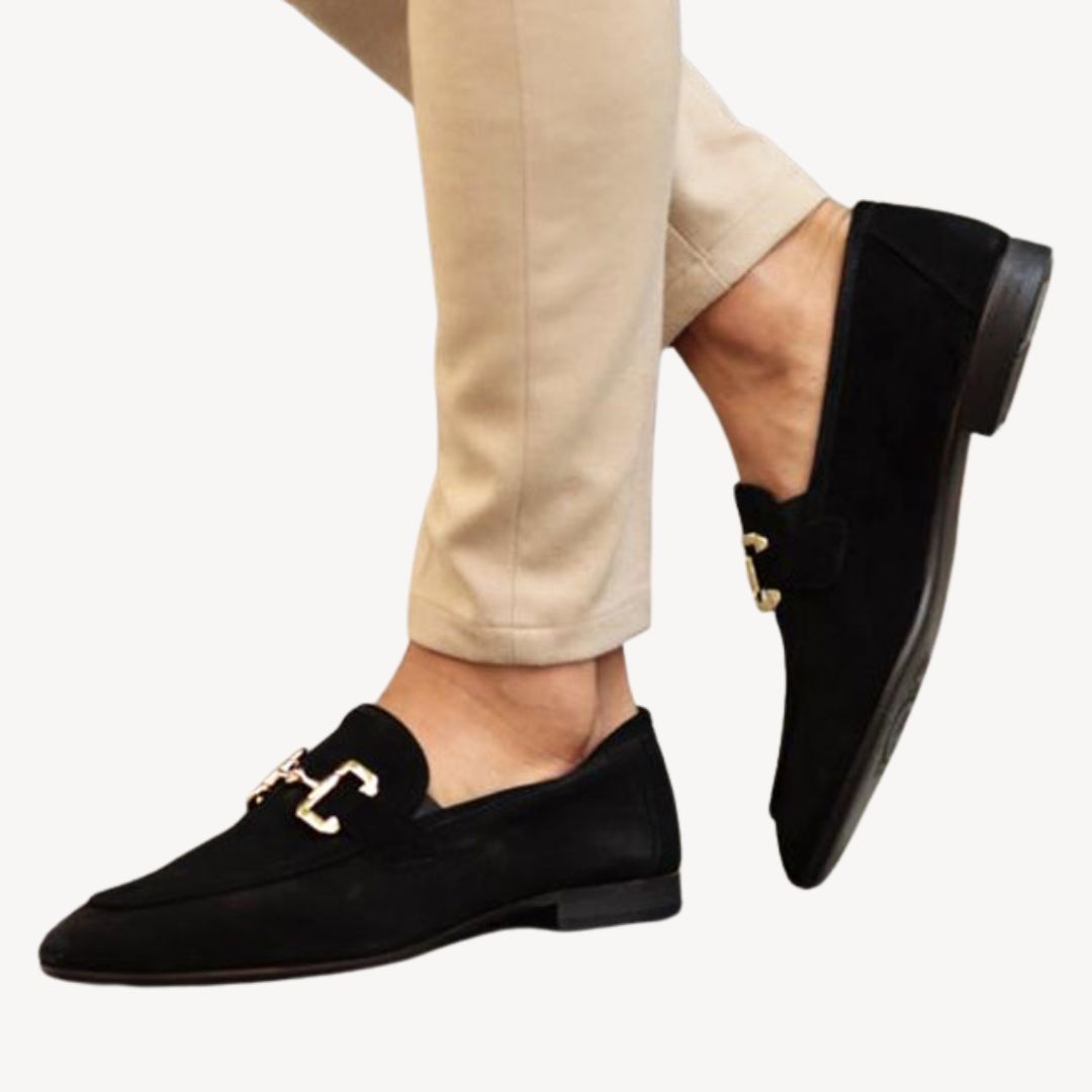 Men’s Buckle Dress Loafers – Slip-On – Comfort Fit – Supportive Sole