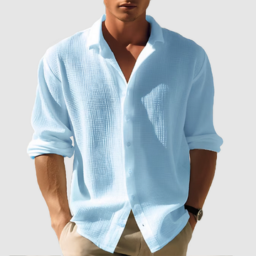 Men’s Button-Down Shirt – Relaxed Fit for Summer Comfort