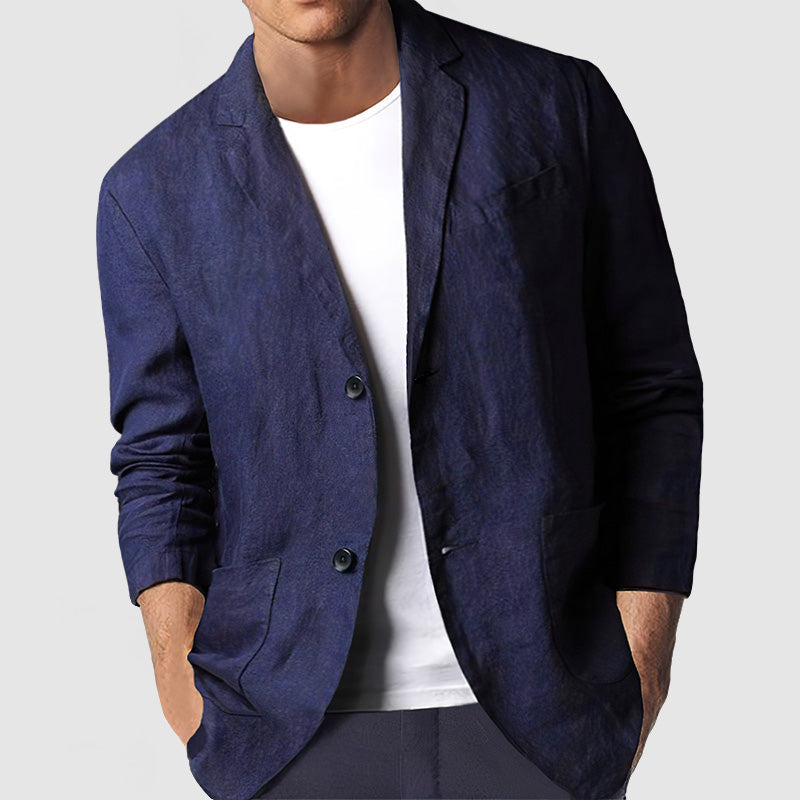 Men’s Casual Cotton Blend Blazer – Smart Relaxed Fit