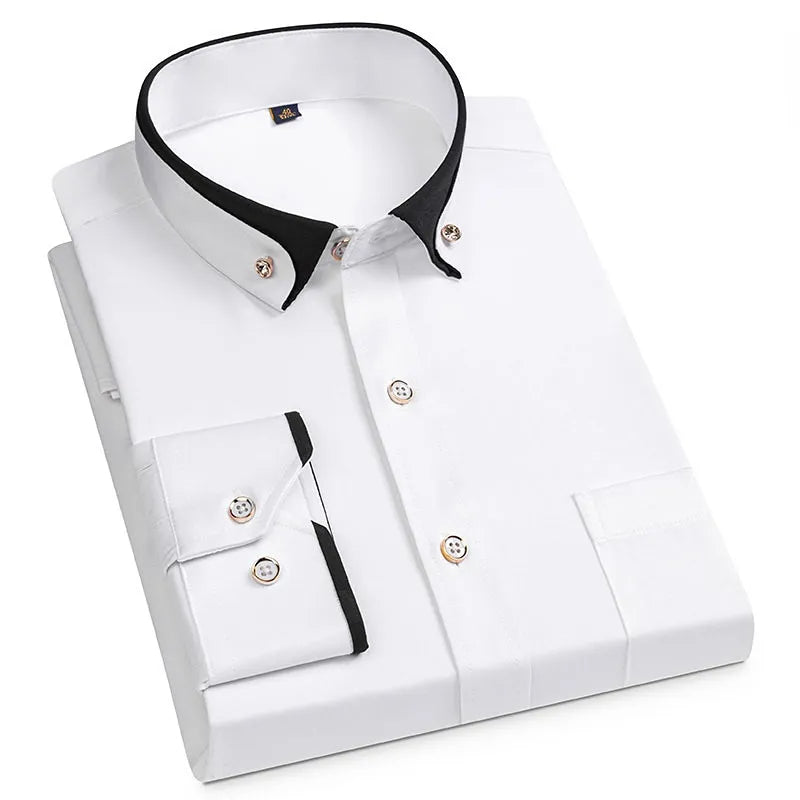 Men’s Formal Long Sleeve White Shirt – Classic Formal Style