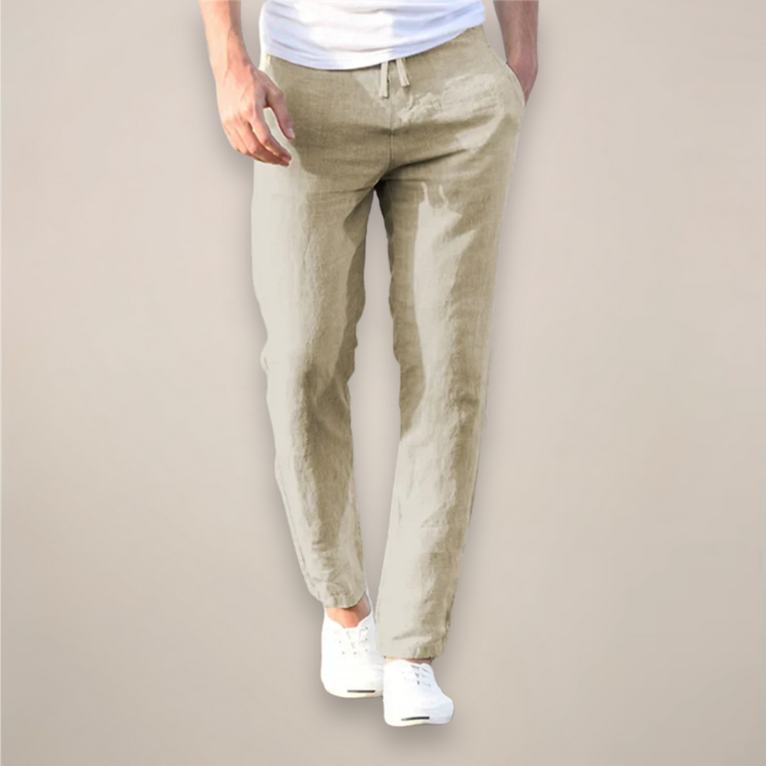 Men’s Lightweight Linen Trousers – Breathable Summer Pants for Everyday Comfort