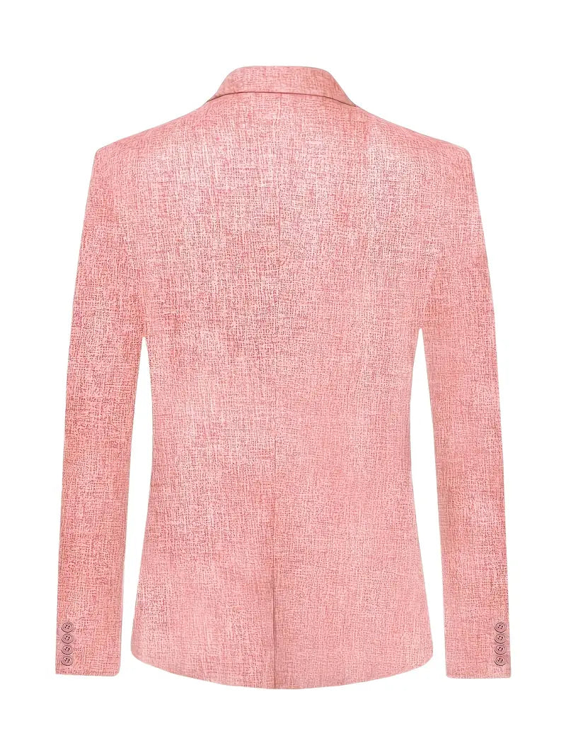 Men’s Casual Blazer – Single-Breasted Vintage Style Jacket