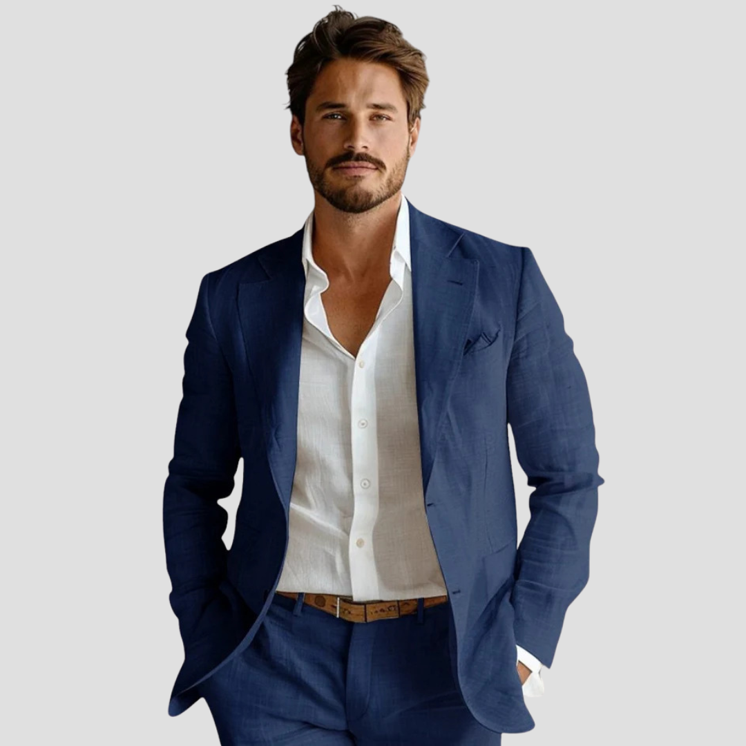 Men’s Linen Summer Blazer – Lightweight Structured Jacket for Elegant Warm-Weather Outfits