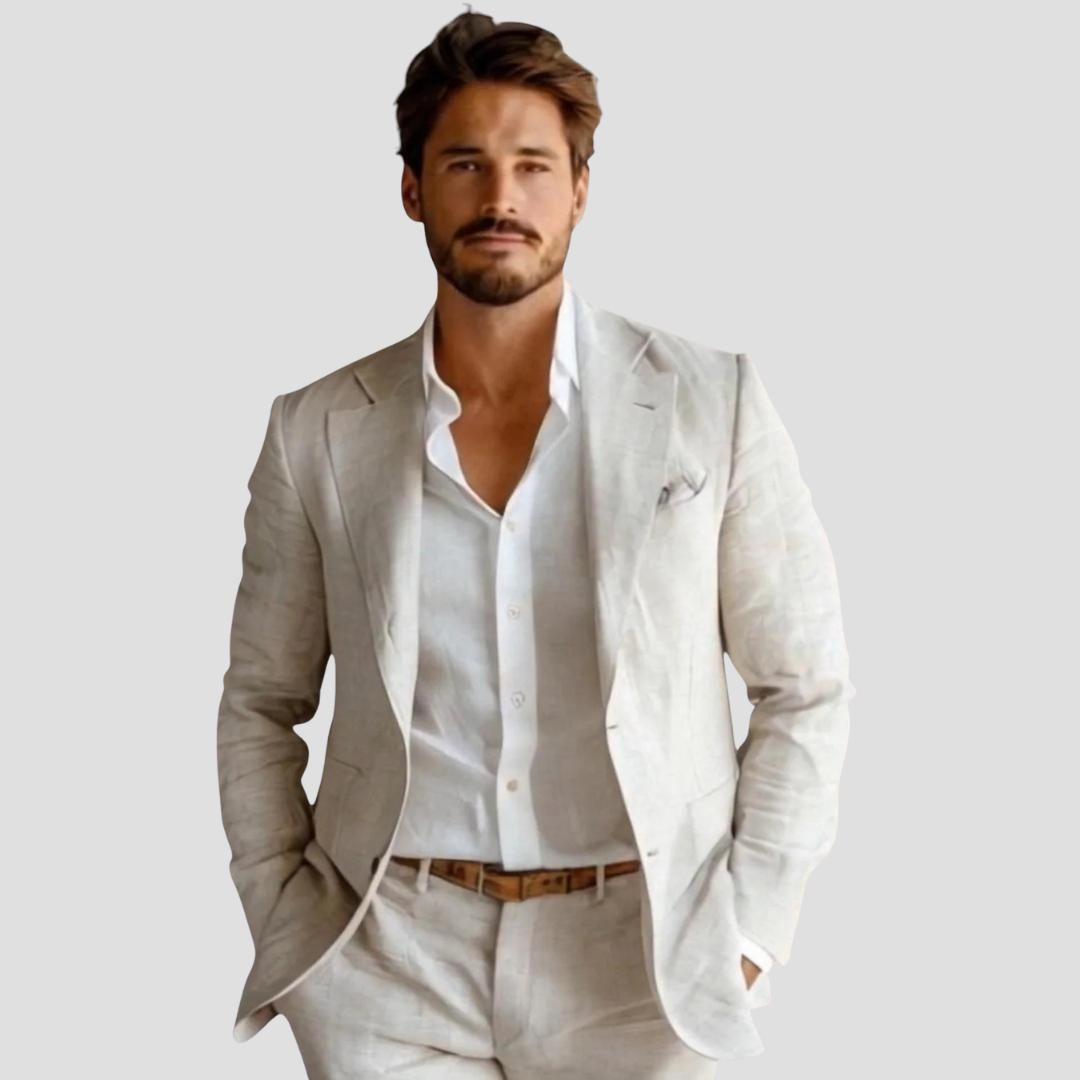 Men’s Linen Summer Blazer – Lightweight Structured Jacket for Elegant Warm-Weather Outfits