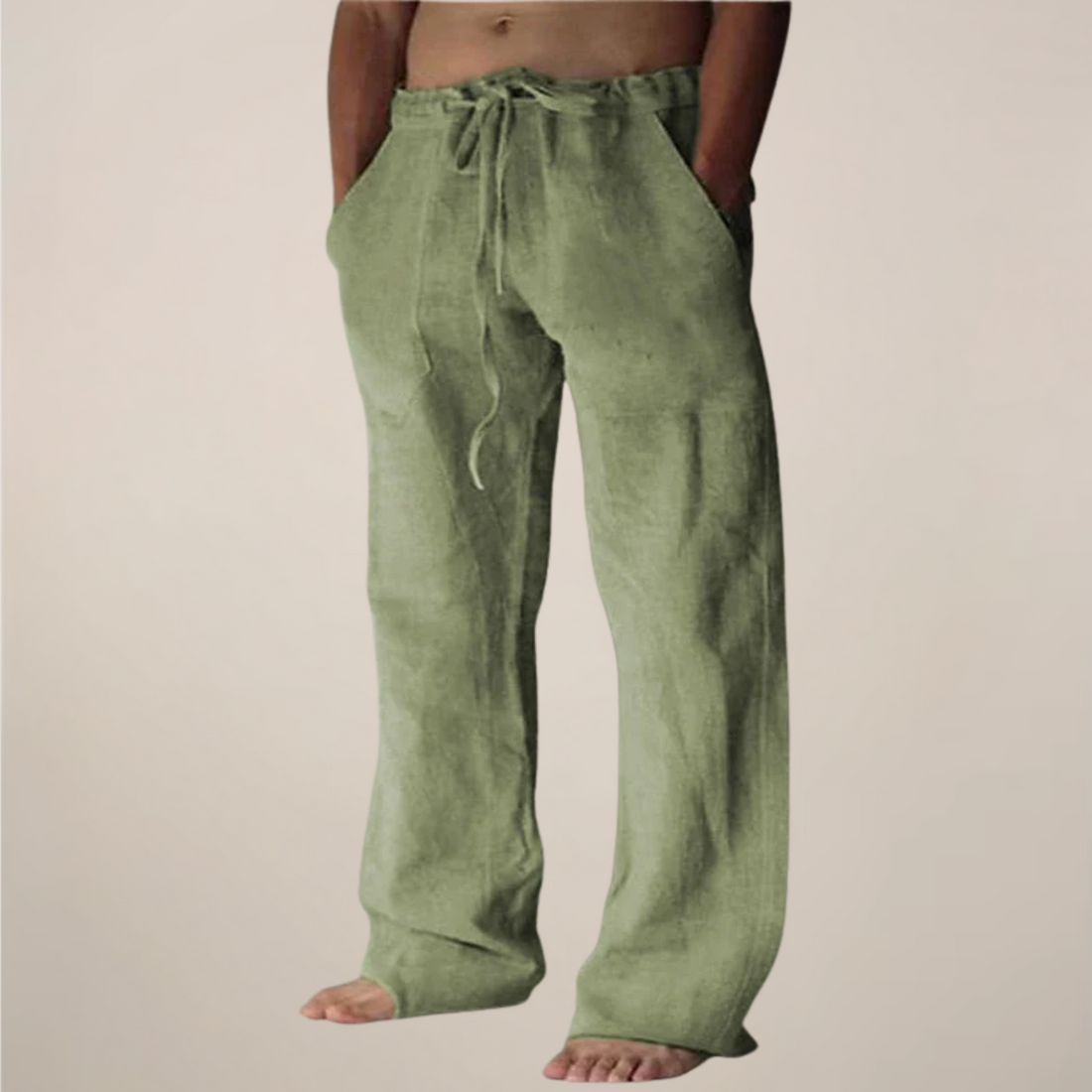 Men’s Linen Wide Loose Trousers – Relaxed Summer Style
