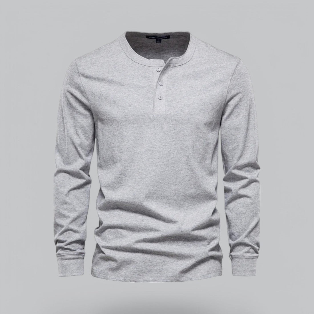 Men’s Long Sleeve Henley Shirt – Polished Smart-Casual Essential