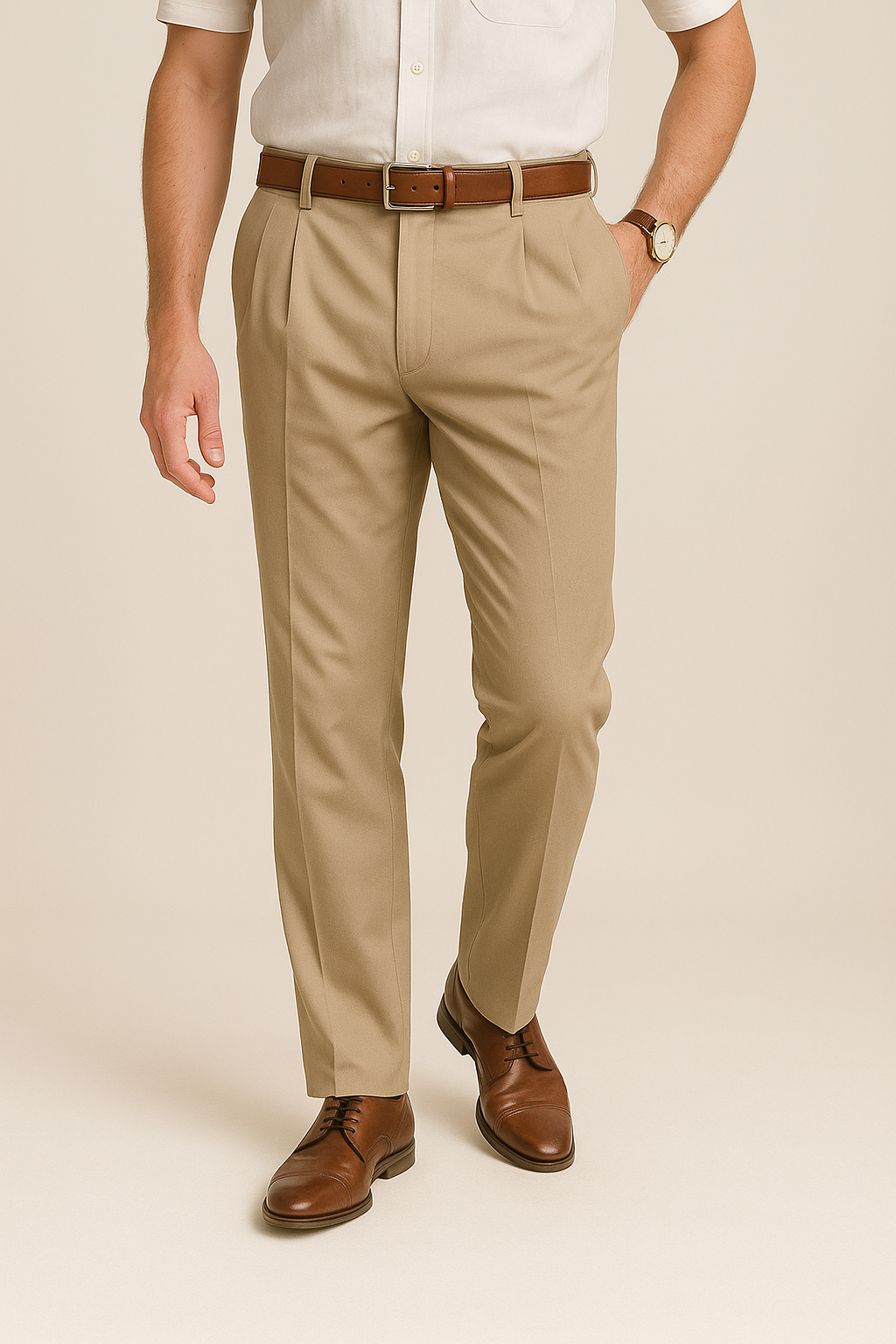 Men’s Slim Fit Business Trousers – Tapered Casual Office Pants