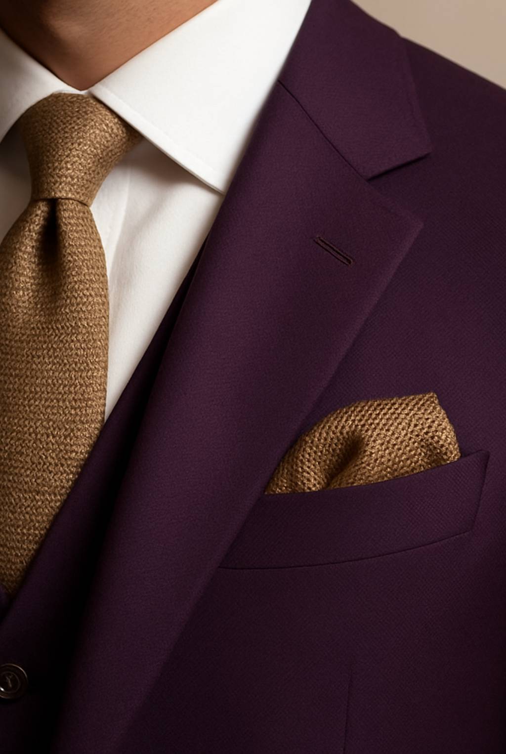 Men’s Slim Fit Purple Three-Piece Suit – Wedding, Formal & Evening Wear