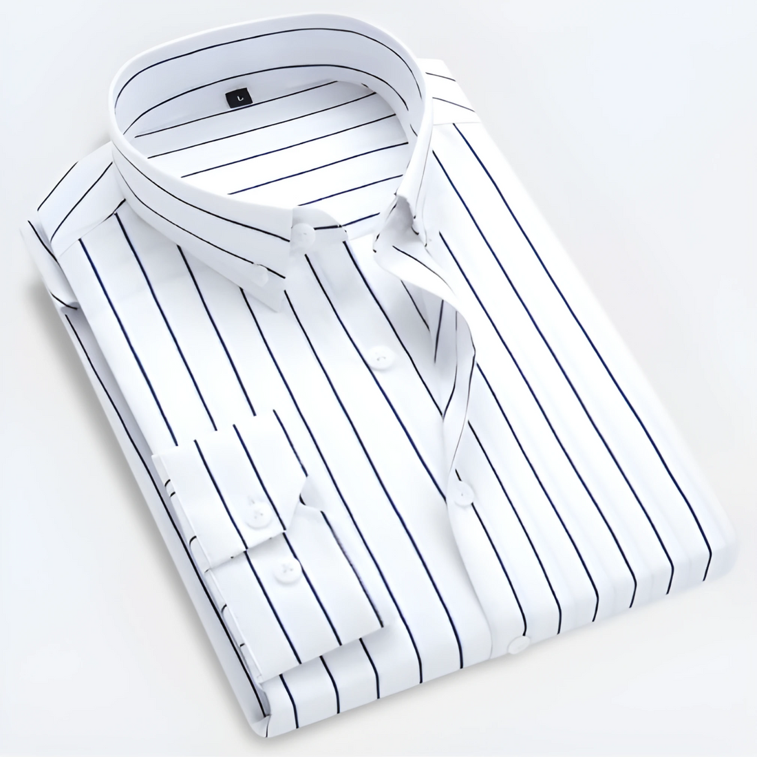 Men’s Striped Long Sleeve Shirt – Smart Casual Button-Up in Multiple Colours