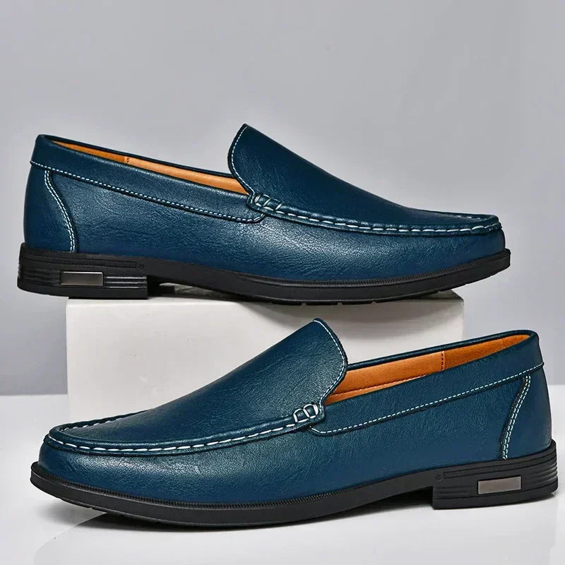 Men’s Summer Wedding Loafers – Slip-On Moc-Toe Dress Shoes