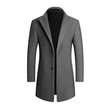 Men’s Tailored Coat with Notch Lapels – Smart Casual and Formal