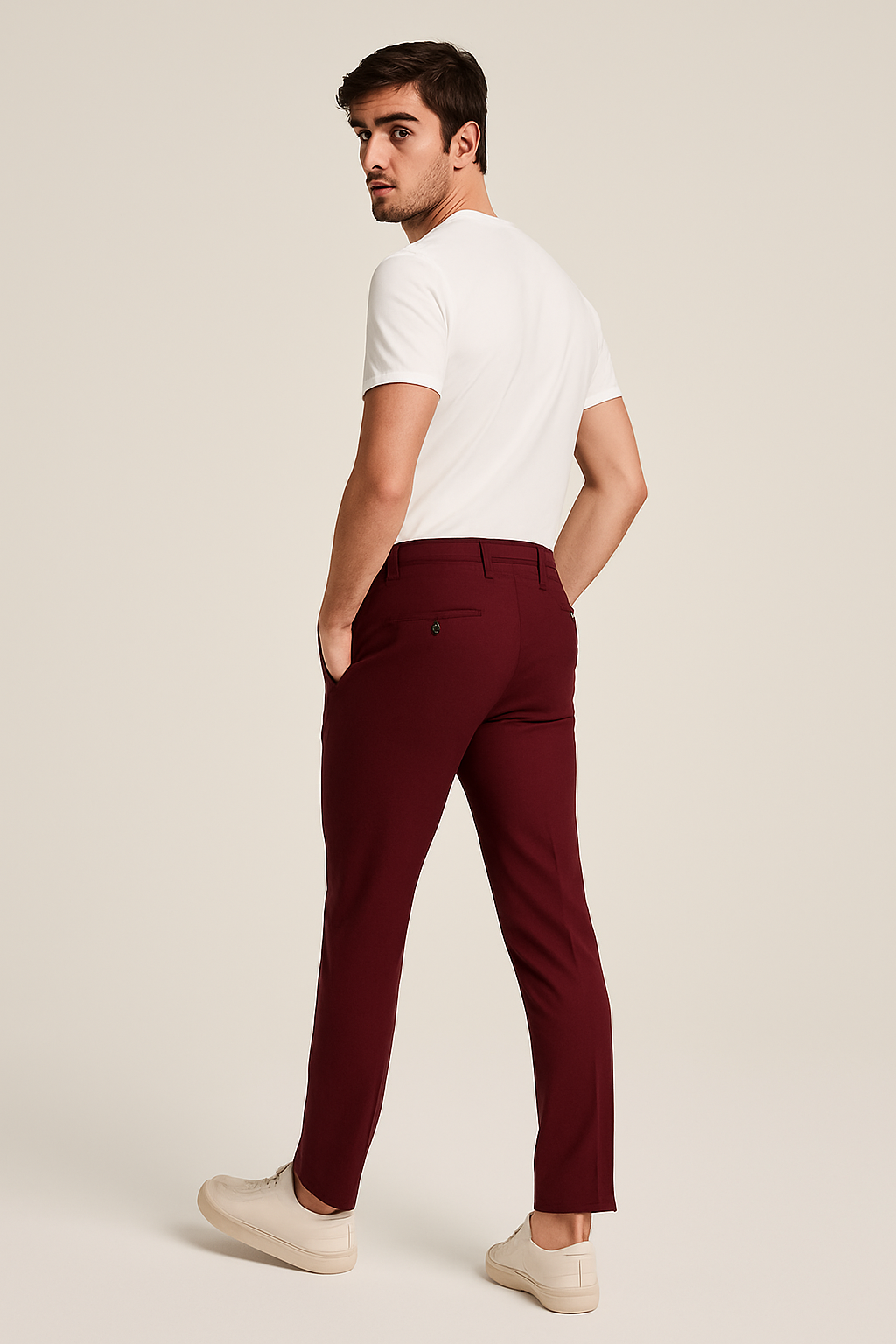 Men’s Tailored Trousers – Classic Flat-Front Workwear