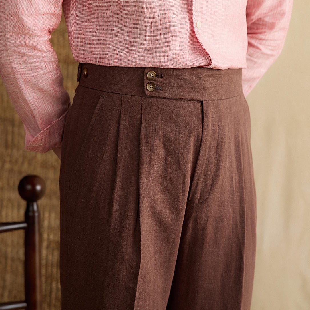 Men’s Tailored Trousers – Classic Side-Tab Formal Tapered Fit