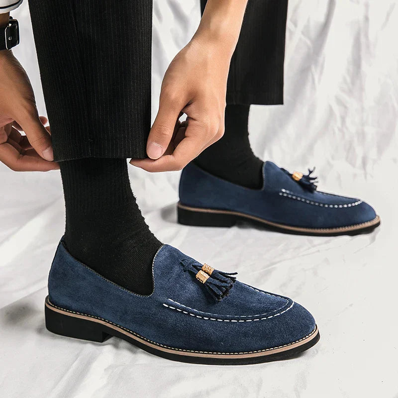 Men’s Tassel Suede Moccasins – Smart Casual Loafers