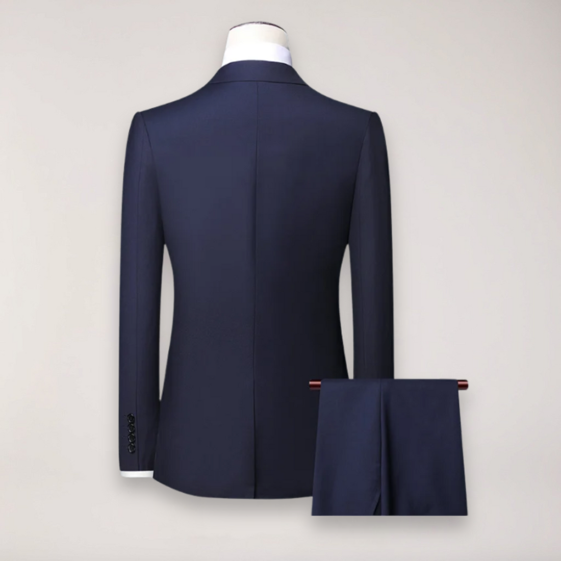 Men’s Three-Piece Formal Suit – Tailored Fit Blazer, Waistcoat, and Trousers