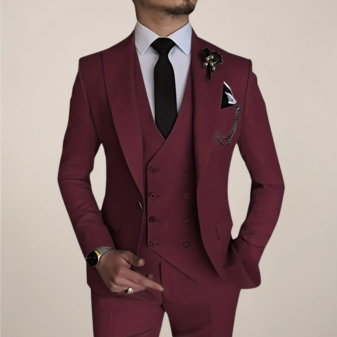 Men’s Three-Piece Suit – Business Formal Set