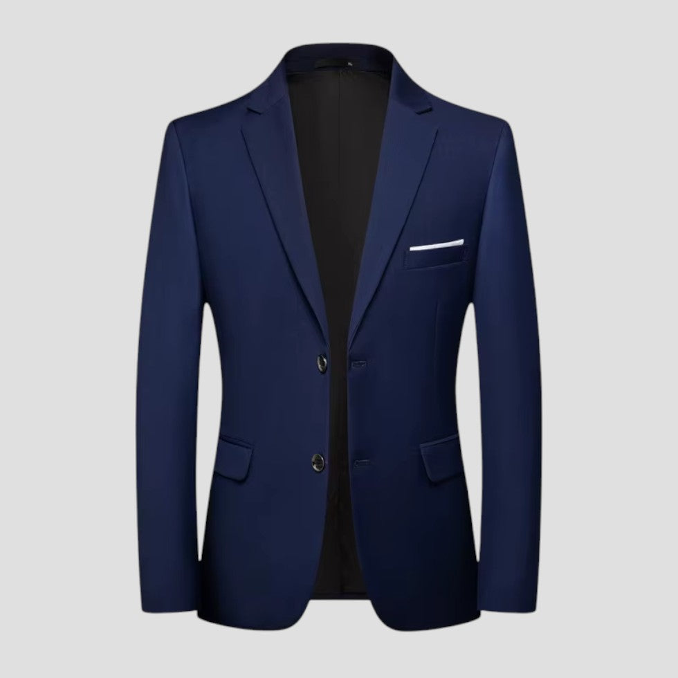 Men’s Two-Button Single Breasted Blazer – Classic Tailored Fit