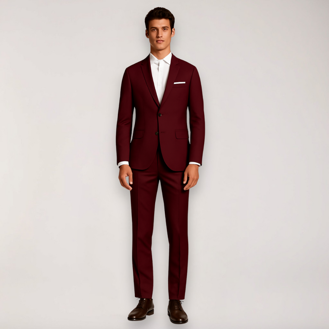 Men’s Two-Piece Slim Fit Suit – Tailored Blazer and Trousers for Weddings and Events