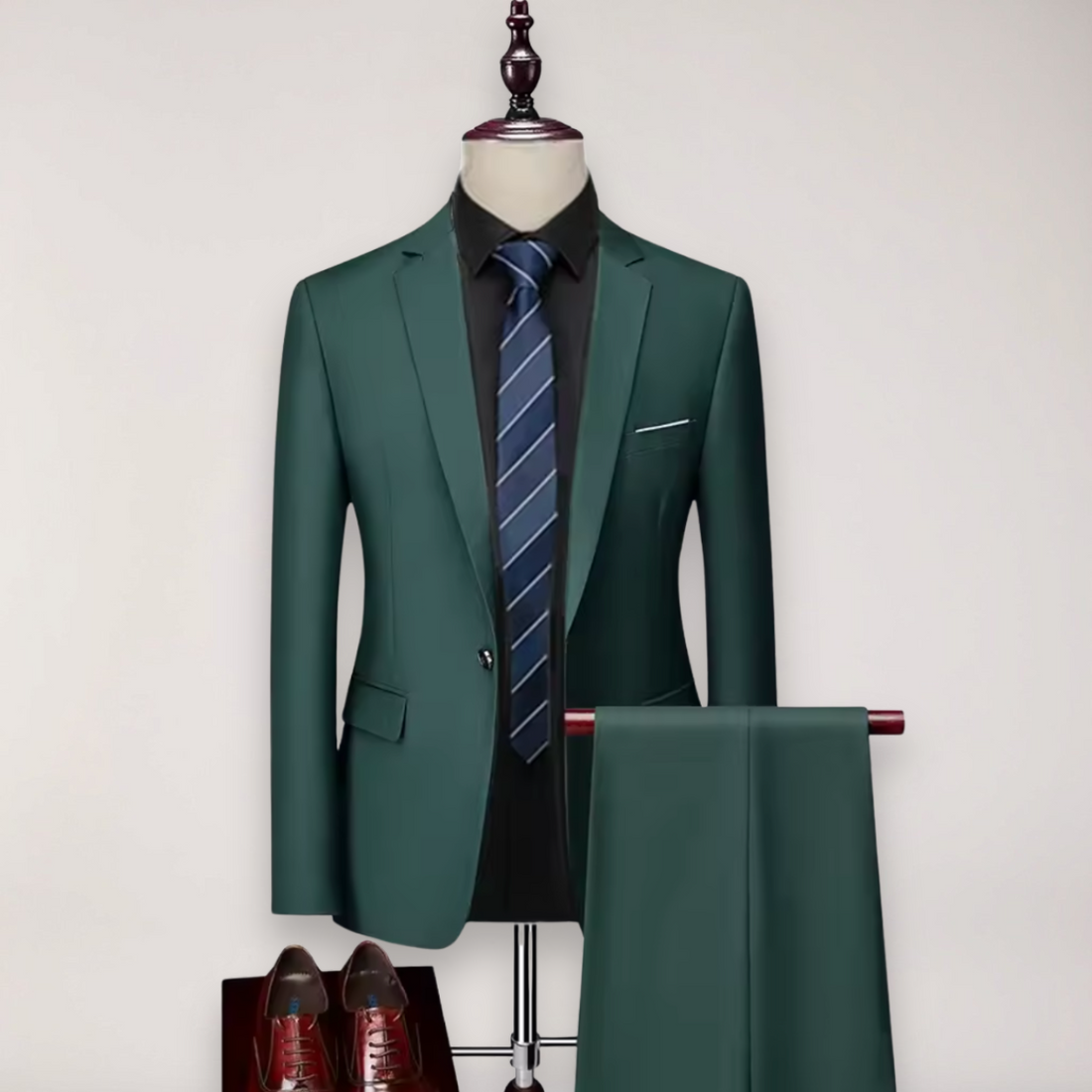 Men’s Two-Piece Suit Set – Tailored Fit Blazer and Trousers – Formal and Business Wear