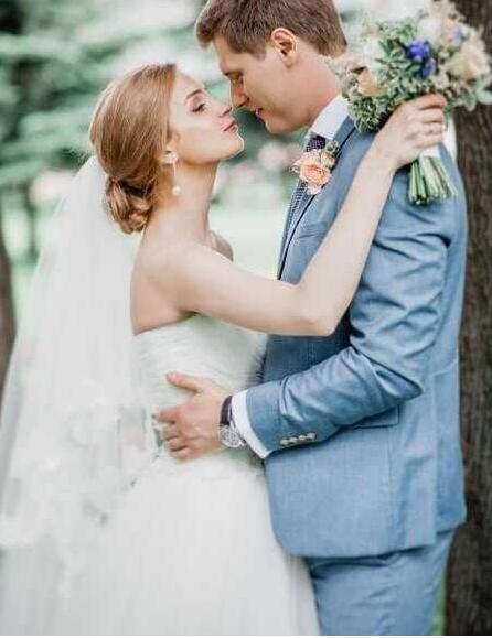 3-Piece Wedding Suit - Light Blue Summer Set with Blazer, Waistcoat & Trousers