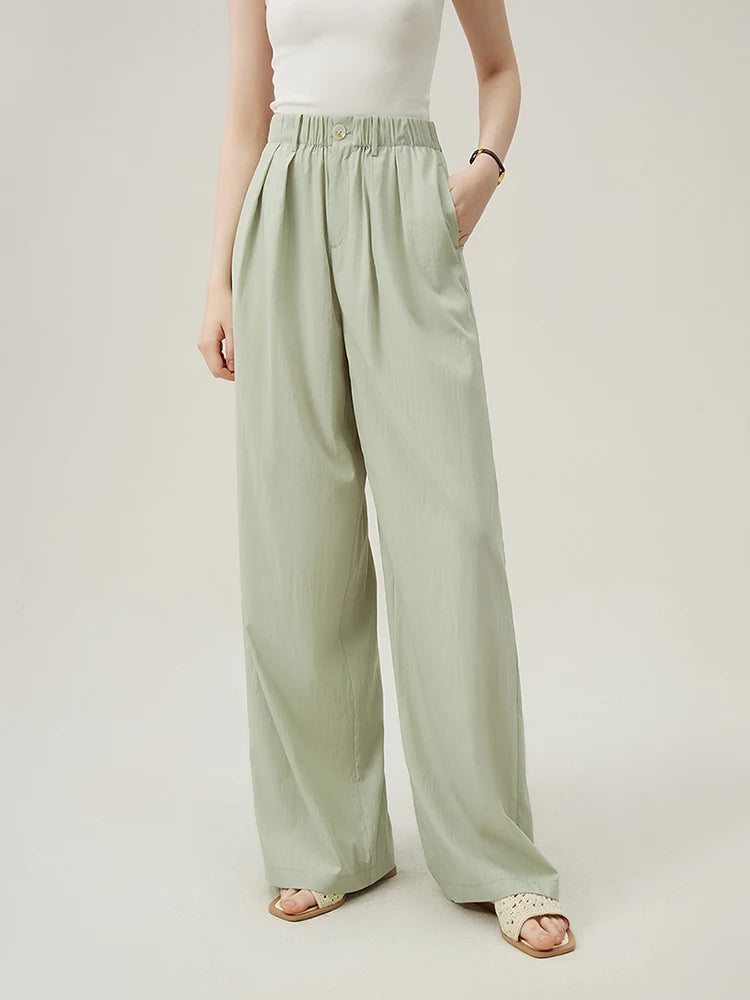 Women’s Wide Leg Relaxed Fit Trousers – Summer Casual Chic