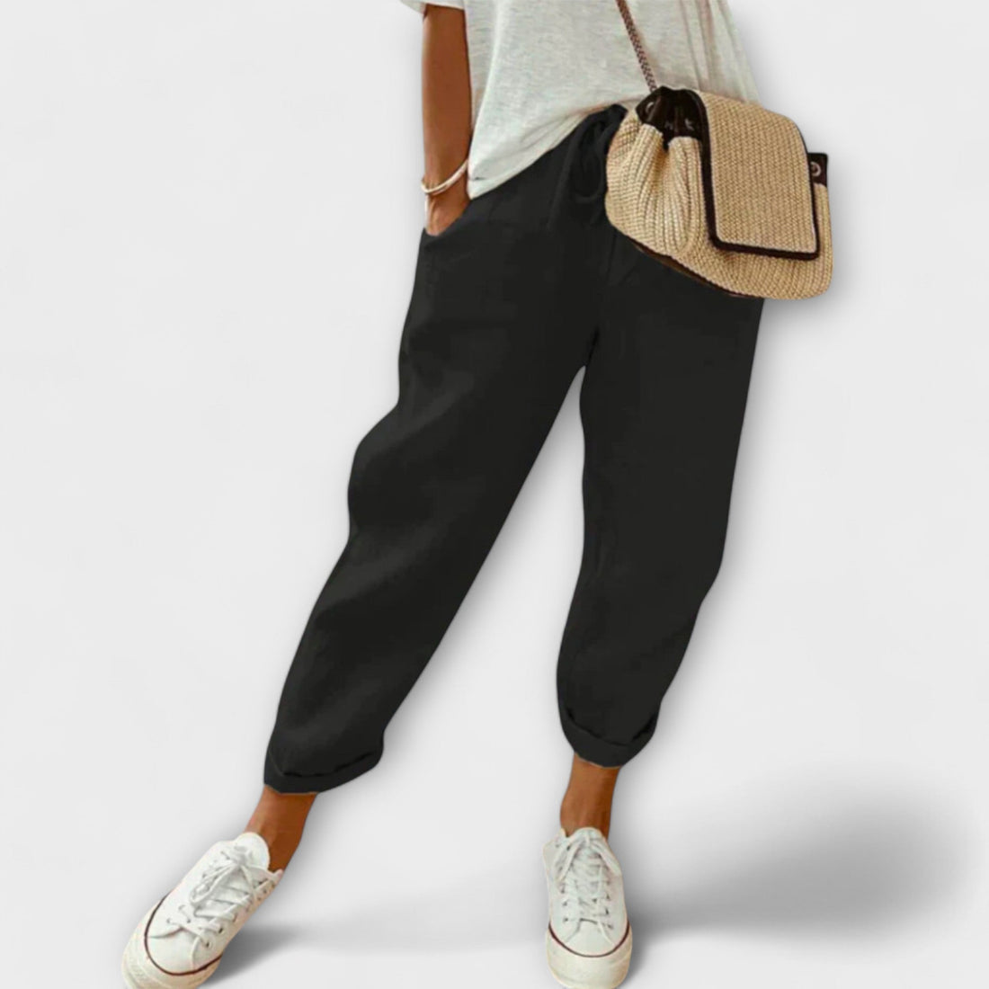 Women’s Lightweight Linen Summer Trousers – Breathable Elegant Fit