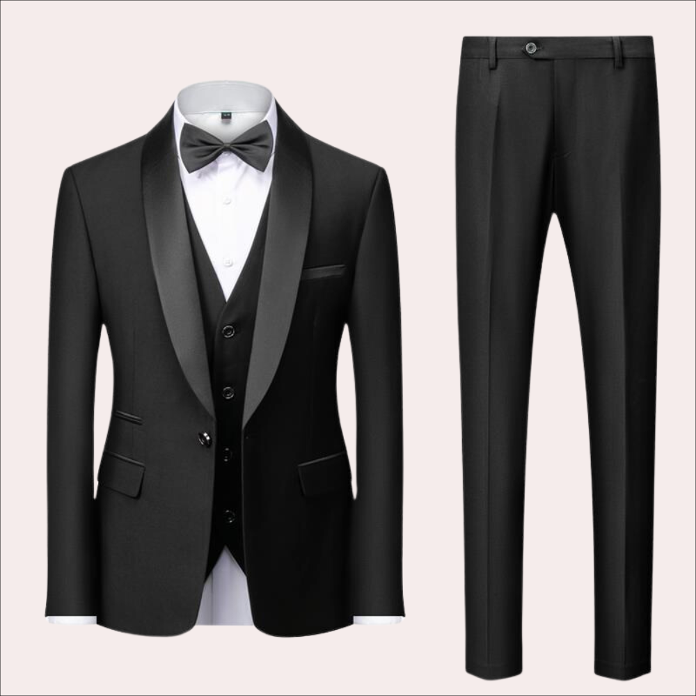 Tailored Two-Piece Formal Tuxedo for Men – Slim Fit Blazer and Trousers
