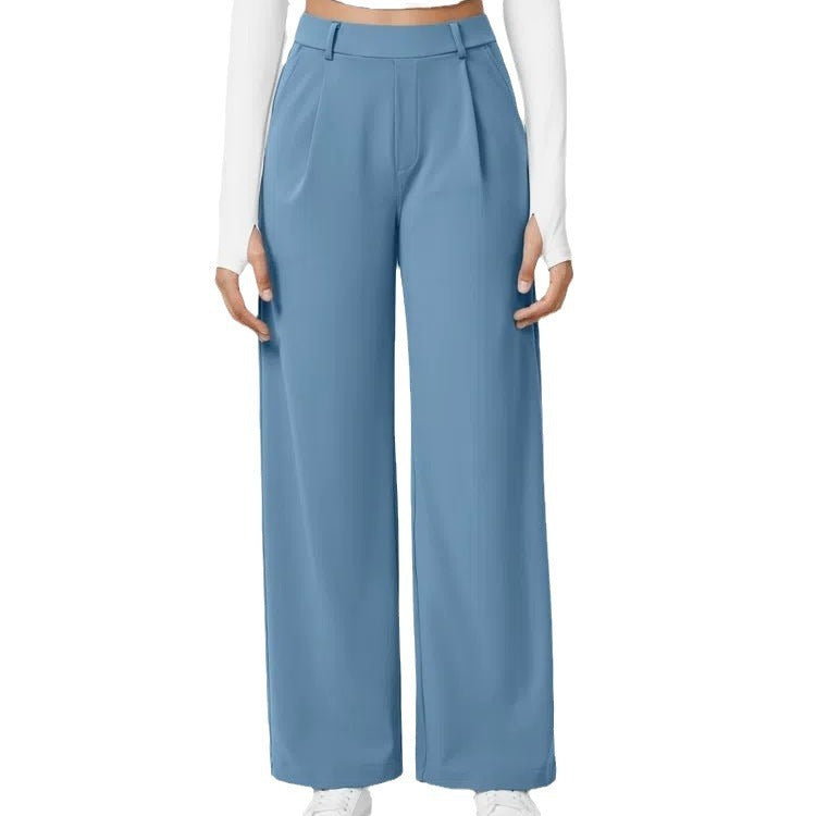 Women's High Waist Pleated Tailored Pants