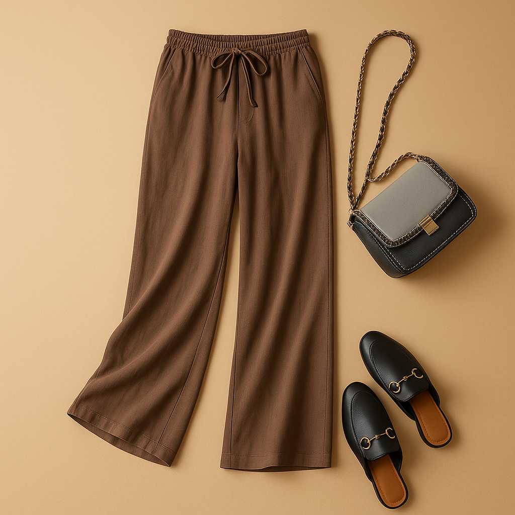 Women’s Relaxed Fit Trousers – Elasticated Waist for Everyday Comfort