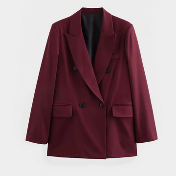 Women’s Tailored Burgundy Blazer – Refined Fit for Smart-Casual Looks