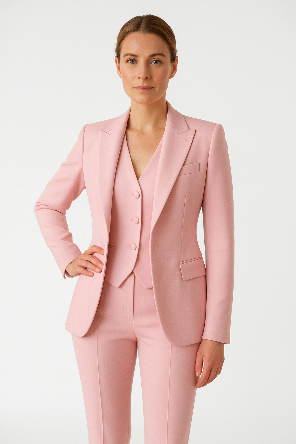 Women’s Three-Piece Trouser Suit – Tailored Formal Set, Multiple Colours