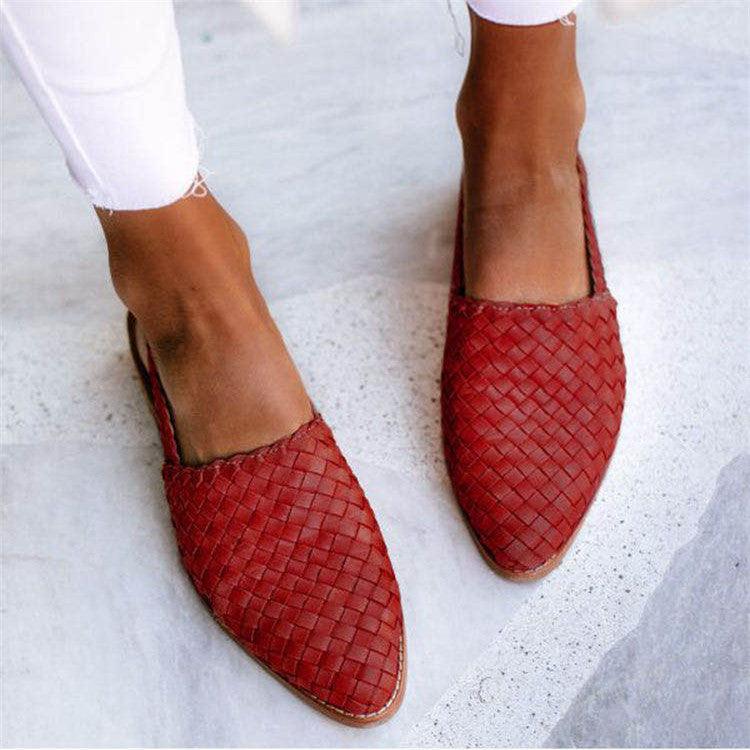 Woven Flats – Handcrafted Design – Cushioned Insole – Flexible Sole – Versatile Style