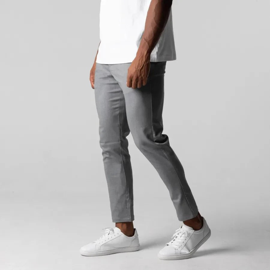 Men's Slim Fit Chino Trousers – Casual Smart Stretch Pants